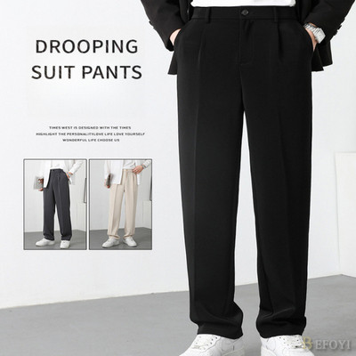 Quần Phù Hợp Với Nam Chiều Dài Sàn Ống Rộng Ống Thẳng Thường Ngày Rời Plus Size WW33