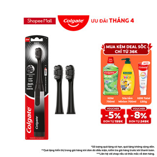 Bàn chải điện Colgate Sonic 360 Charcoal công nghệ sóng âm rung 20,000 nhịp/phút kèm 2 đầu thay
