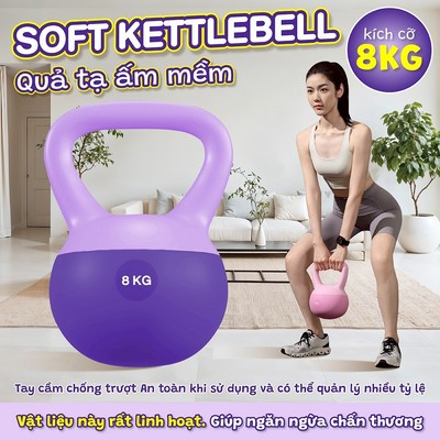 [Mall]-BG- Q312- 8KG- Tạ chuông mềm tập Squats hông và cánh tay,Tập tại nhà an toàn cho mọi người