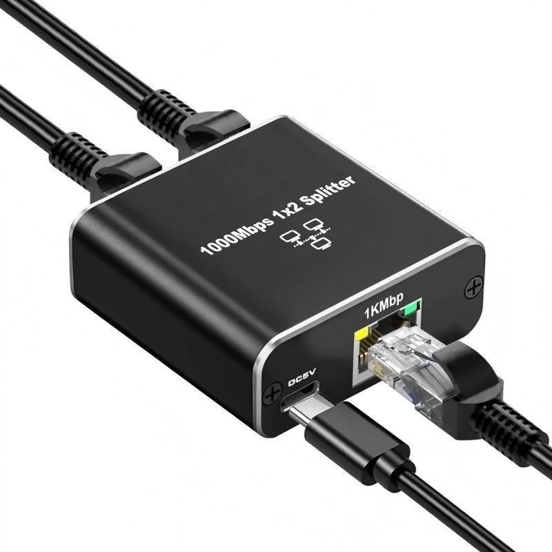 Bộ Chia Mạng 1000Mbps Ethernet Adapter RJ45 Lan 1Ra 2 Cổng Internet Splitter Gigabit Switch