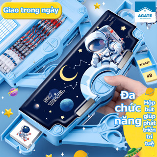  Hộp bút học sinh đa năng hoạt hình phi hành gia ngựa pony cho bé đi học hàng cao cấp mật khẩu nhân vật hoạt hình 