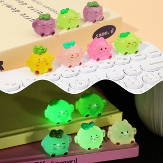 Đồ trang trí búp bê trái cây dạ quang - Đồ chơi nhựa Mini - Phụ kiện cảnh quan vi mô trong vườn - Trang trí máy tính để bàn tại nhà DIY - Tượng thu nhỏ phát sáng trong bóng tối 3D