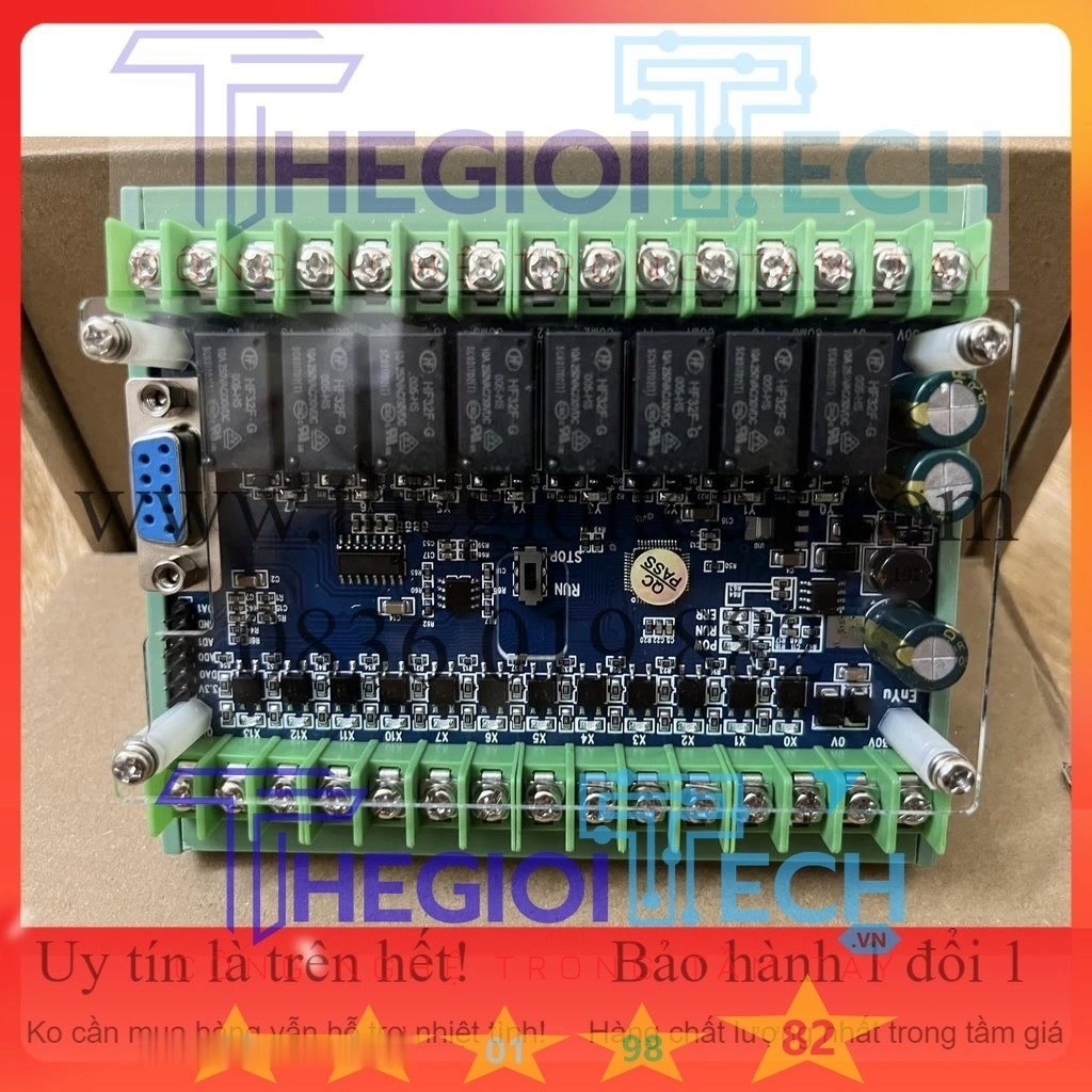 Board Mạch lập trình PLC Mitsubishi FX3U FX2N FX1N 14MR 16MR (6 Out Relay) FK3U-14MR 6AD2DA PTL LE3U