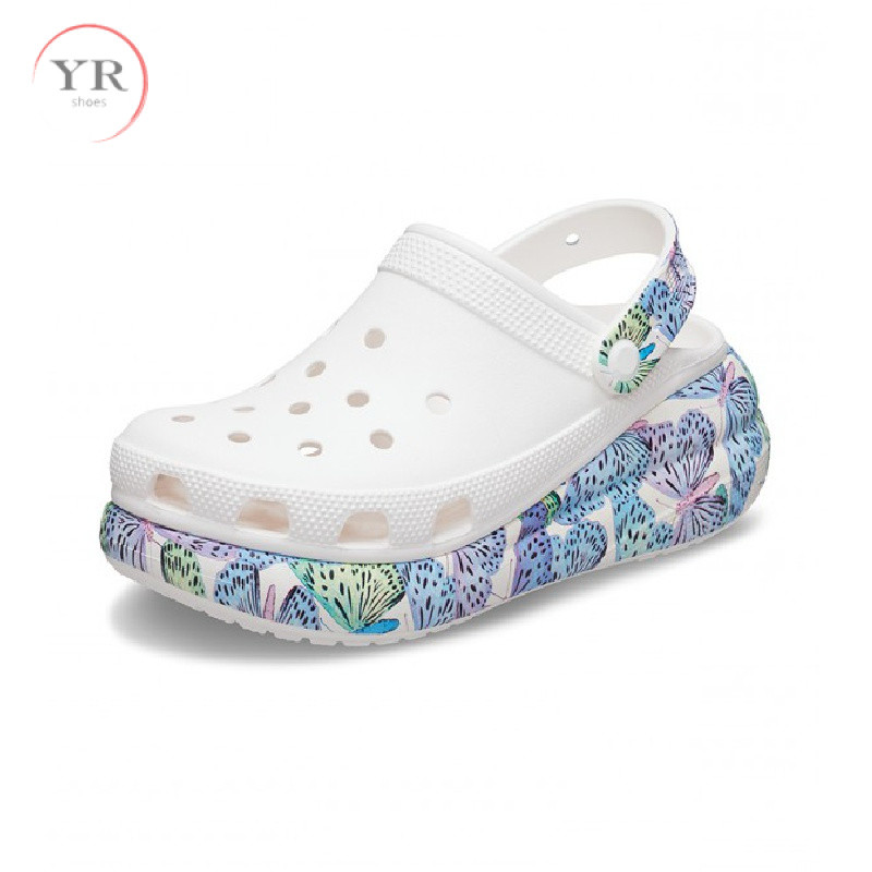 Phụ nữ Crocs Crush Butterfly Clog Casual Crocs Đế mềm Dép chống trượt Dép ngoài trời