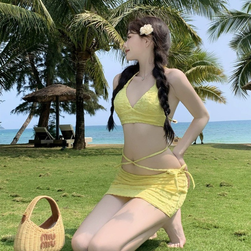 Bộ Đồ Bơi Bikini 3 Mảnh Thời Trang Phong Cách Hàn Quốc Quyến Rũ Cho Nữ | BigBuy360 - bigbuy360.vn