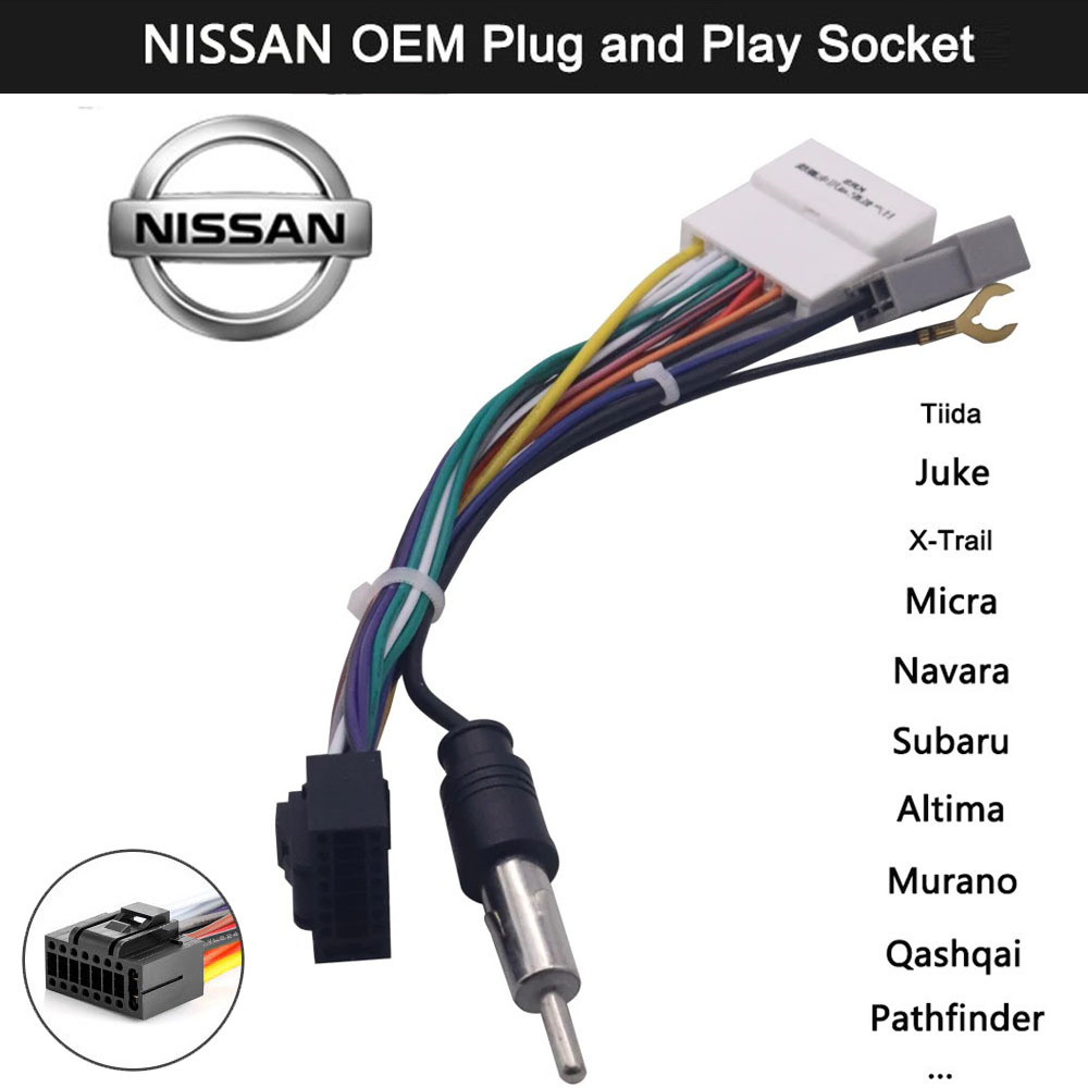Đa Năng Nữ Dây Điện Xe Radio Adapter Kết Nối Dây Cắm Cho Nissan Qashqai Tiida Tiida Liwei