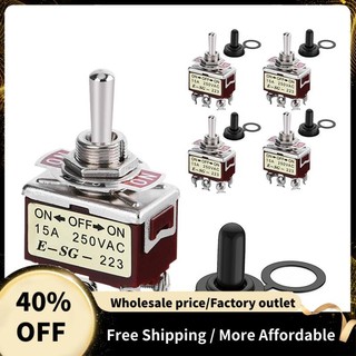 5 Chiếc Công Tắc Chuyển Đổi Tạm Thời 12V DC 3 Vị Trí 30A DPDT (ON) -Off- (ON) 6 Pin Xe Chuyển Đổi Công Tắc Có Nắp Cho Xe Thuyền