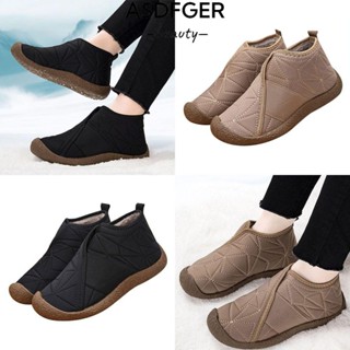  Giày bông giữ ấm lót nhung mẫu mới thu đông năm 2024 giày đi tuyết giày bông nữ nhẹ chống trượt thoải mái gót thấp 