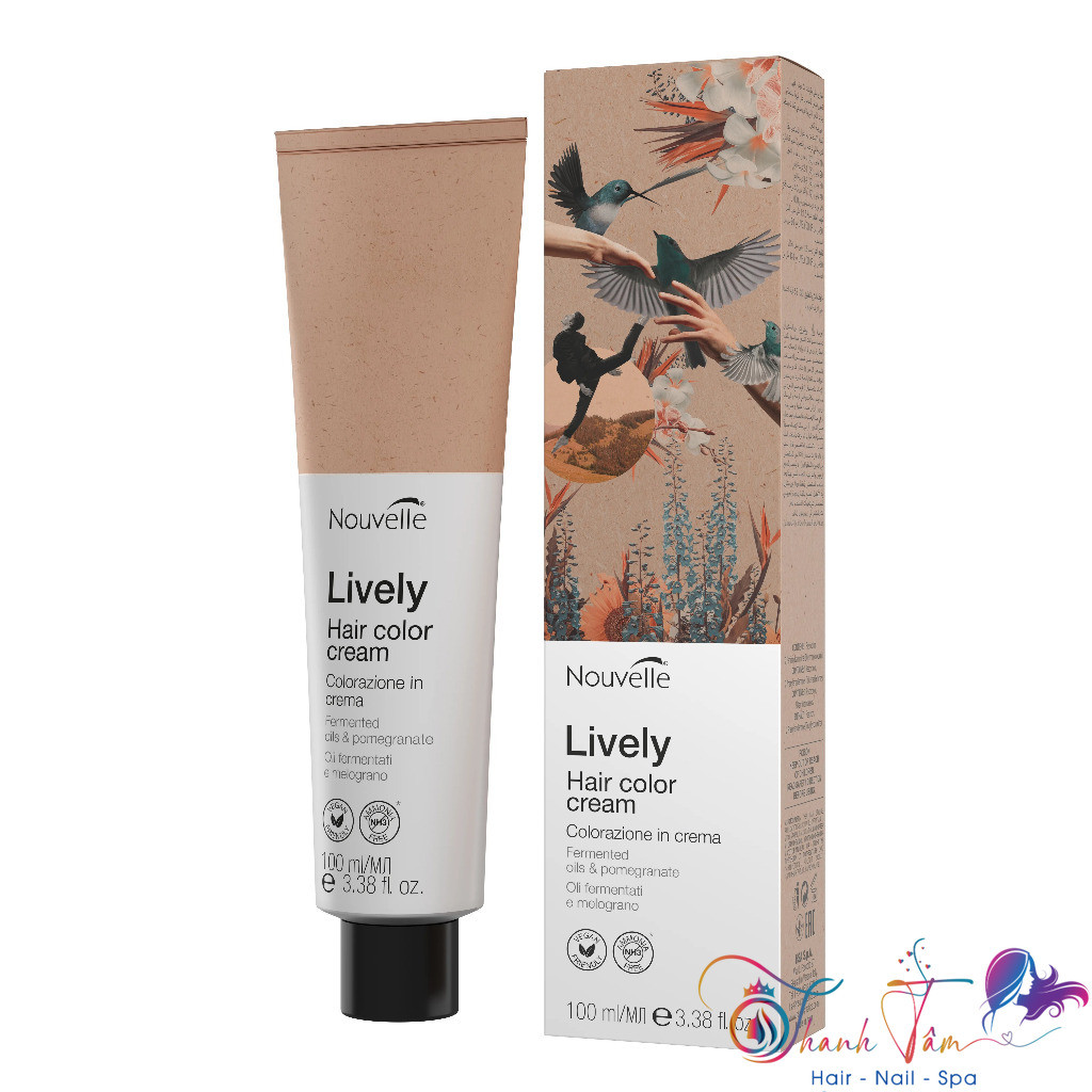 Màu nhuộm thuần chay Nouvelle Lively Hair Color - Ammonia FREE 100ml [ New ]