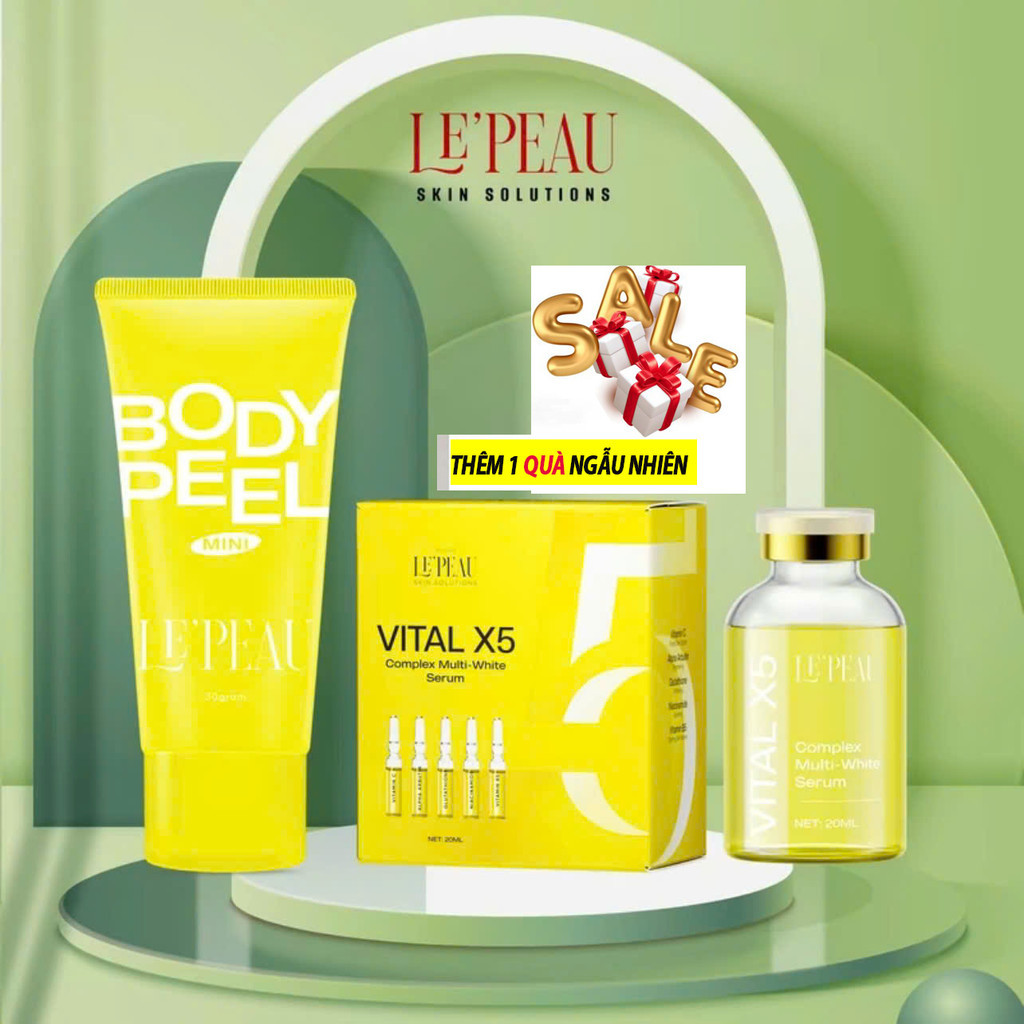 (Kèm Quà) Serum Vital X5 Multi White 20ml LEPEAU Chính Hãng - Hỗ Trợ Giảm Thâm, Kích Trắng Và Làm Đề