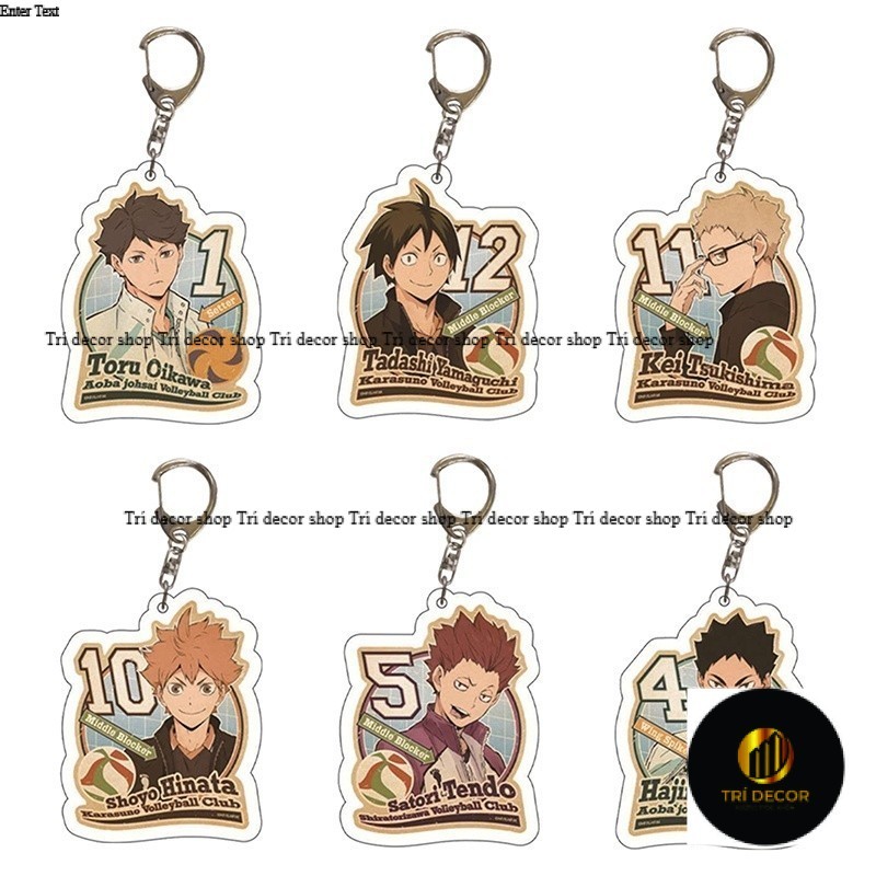 Móc Khóa Hình Các Nhân Vật Anime Haikyuu Kageyama Hinata Kenma Kozume