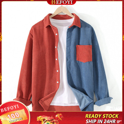 Nam Dài Tay Vải Lan Rộng Phong Cách Hàn Quốc Khâu Màu Doanh Thu Cổ Thường Năm Màu Tương Phản Màu Áo Cardigan Chống Mài Mòn WZ03