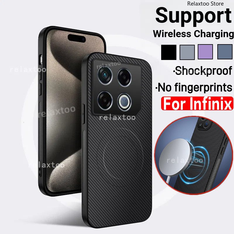 Ốp Cho Infinix GT 20 GT20 Pro 20Pro GT20Pro InfinixGT20Pro Họa Tiết Sợi Carbon Mờ TPU Mềm Sạc Không 