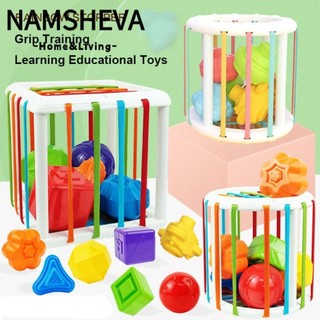 NAMSHEVA Rainbow Khối đầy màu sắc, Trò chơi phân loại 5 kiểu Khối phân loại hình dạng Montessori cho bé, Giáo dục sớm Nhựa cho trẻ sơ sinh Huấn luyện nắm nhận thức Đồ chơi học tập Đồ chơi giáo dục