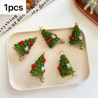  2025 Phong Cách Mới Giáng Sinh Kẹp Tóc Cây Giáng Sinh Ba Chiều Top Kẹp Dễ Thương Ngày Lễ Ăn Mặc Phụ Kiện Tóc Bán Buôn 
