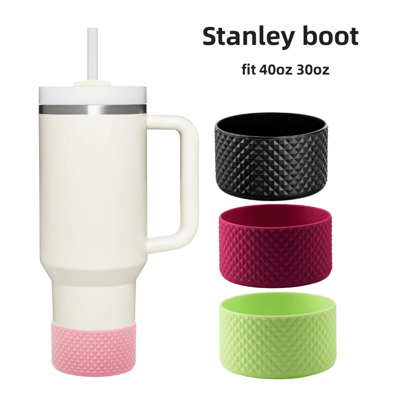 Boot Silicon Cho Stanley Quencher Tumbler 30 Oz 40 Oz & IceFlow 20oz 30oz Nắp Chai Chống Trơn Trượt 