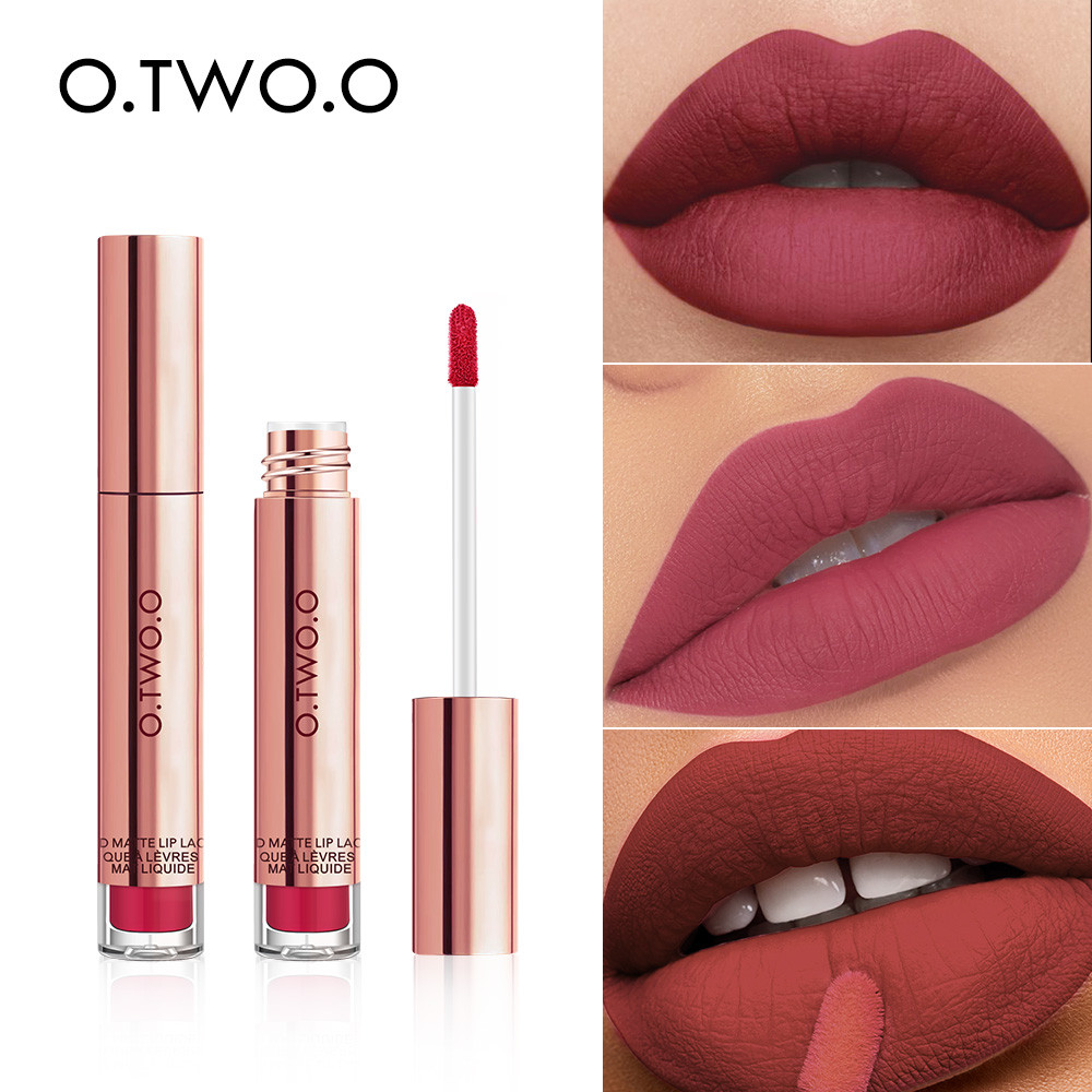 O.TWO.O 12 màu Son môi nhung mờ chất lượng cao Son môi lâu trôi Trang điểm không thấm nước Dễ dàng đ