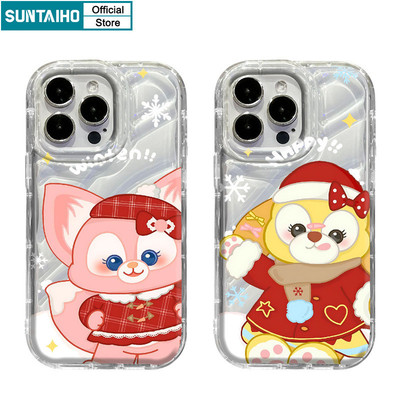 Suntaiho Thẩm Mỹ Dễ Thương Vỏ Điện Thoại Họa Tiết Cáo Năm Mới Cho Iphone 15 14 12 13 11 Pro Max IP 7 8 Plus Iphon X Xs XR Xs Max TPU Mềm Cao Cấp Chống Sốc Ốp Lưng