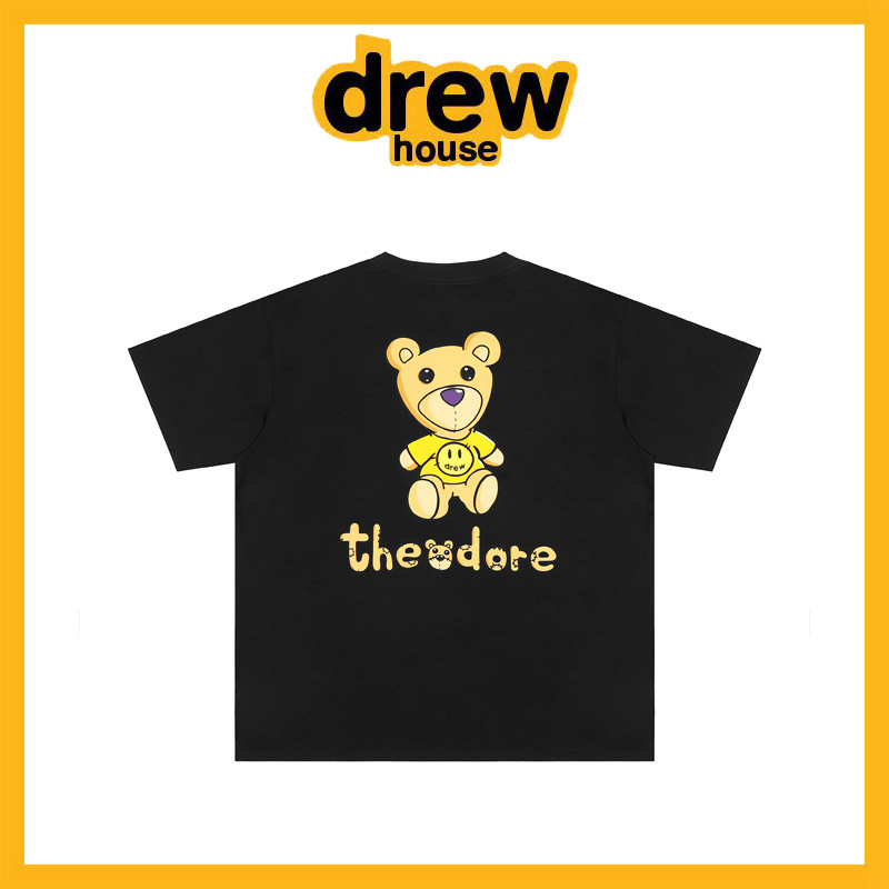 [Chính Hãng] Áo Phông Ngắn Tay Gấu Hoạt Hình Hình Mặt Cười Drew House