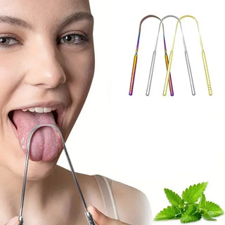 Thêm vào danh sách mong muốn Hình chữ U Lưỡi Cạp Lớp Phủ Lưỡi Chất Làm Sạch Thép Không Gỉ Loại Bỏ Hơi Thở Xấu Làm Sạch Hơi Thở Tươi Unisex Dụng Cụ Miệng