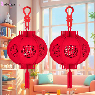 Trung Quốc May Mắn Đỏ Rỗng Ra Đèn Lồng Không Dệt Trang Trí Năm Mới 3D Phước Lành Treo Đèn Lồng Mặt Dây Chuyền Tiệc Cưới Trang Trí Lễ Hội Mùa Xuân