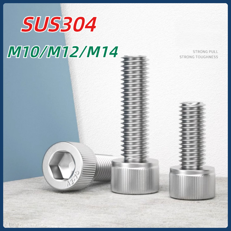 [MX1] Bulong LGC đầu trụ inox 304 M10 / M12 / M14 * L=12-200mm Bulong lục giác đầu trụ Inox 304 M10 