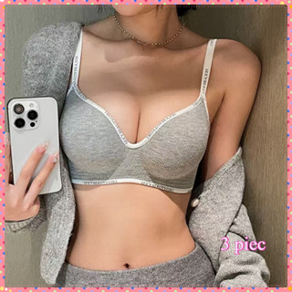 Áo Ngực Liền Mạch Đồ Lót Áo Ngực Cotton Brassiere Nhỏ Ngực Không Dây QuầnBọt Biển Dày Gợi Cảm Cô Gái