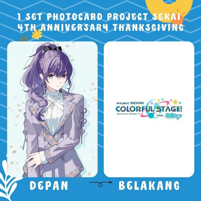 [ 26 Thẻ ] Bộ Sưu Tập Photocard PROJECT SEKAI 4TH ANNIVERSARY THANKS GIVING Contents 26th - In 2 Mặt