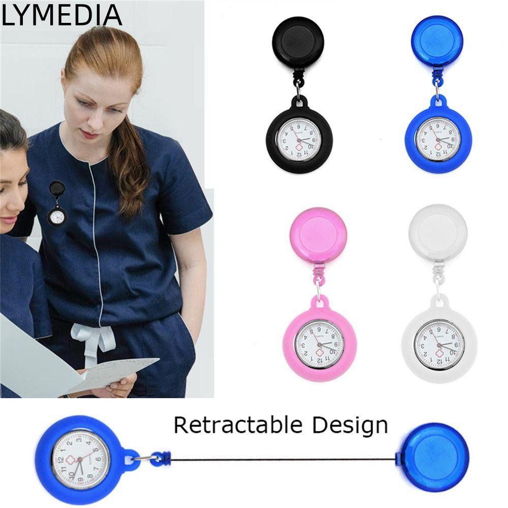 Đồng hồ y tá có thể thu vào LYMEDIA Đồng hồ thạch anh bác sĩ / y tá Kẹp treo y tế bác sĩ