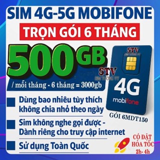 Sim 4G 6mdt150, mdt350, sim 100gb/ tháng , 12mdt150  trọn gói 1 năm không cần nạp tiền sử dụng trên toàn quốc