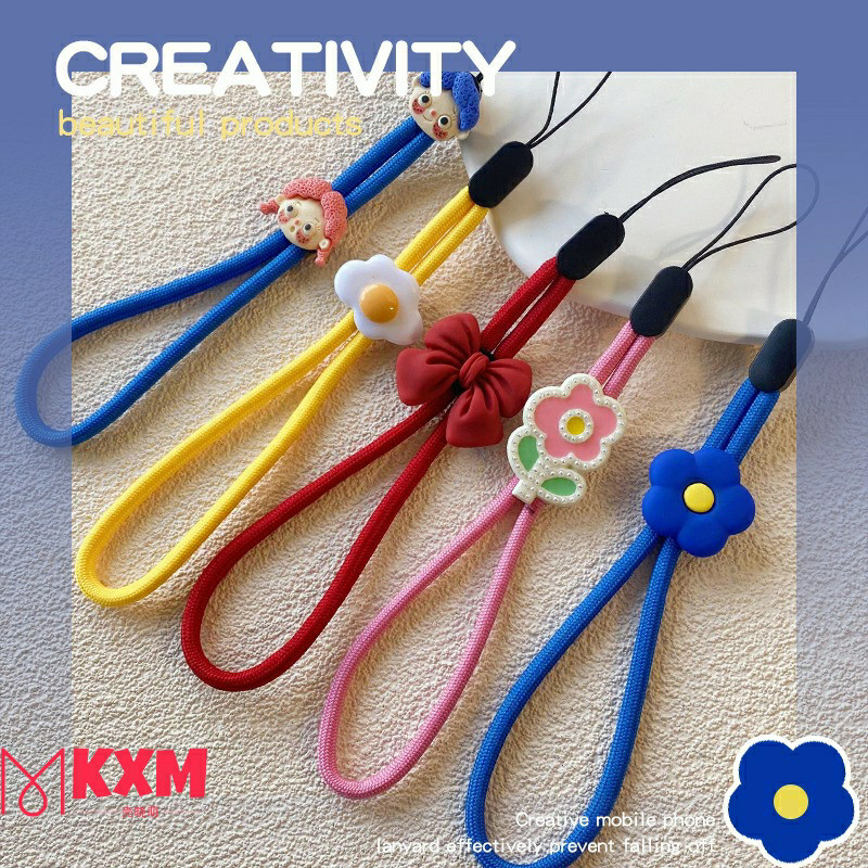 GS07B02 INS Style Black Brown Mobile Phone Strap Anti-lost Lanyard Chain Hanging Cord Universal Adjustable Phone Lanyard