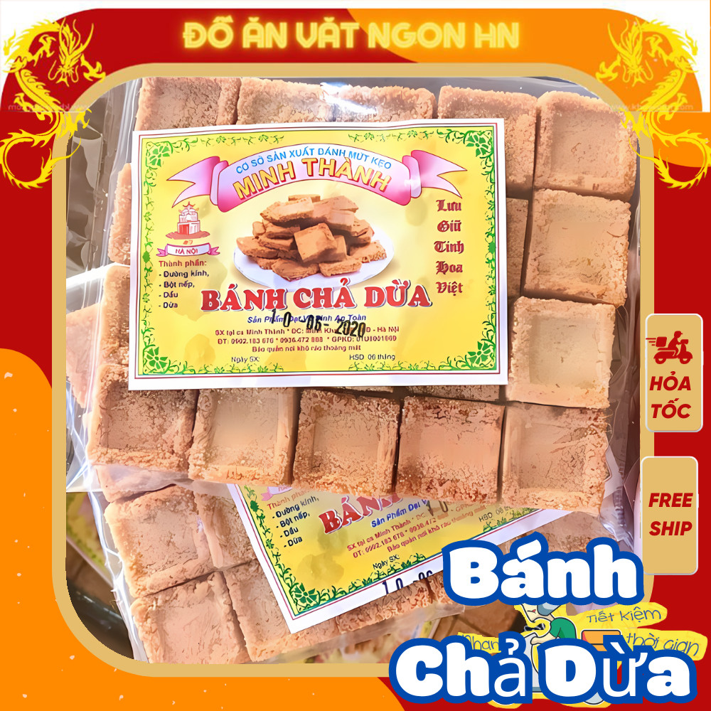 bánh chả dừa bánh ăn vặt tuổi thơ ngon giá rẻ