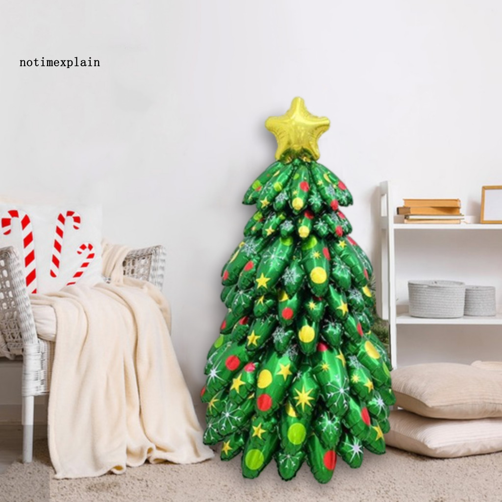 Bóng bay dự tiệc Giáng sinh NTA Tự hỗ trợ Cây bóng Giáng sinh Bộ cây thông Noel tự đứng có đầu ngôi sao để trang trí ngoài trời trong nhà Hoàn hảo cho người mua Đông Nam
