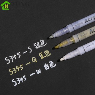 Fung Bút Độ Bóng Cao, Fine Line Bút Gel Bút Đánh Dấu Nghệ Thuật, Bút Phác Thảo Mực Trắng 0.8MM Móc Lót Bút Tranh Trắng Graffiti Bút Vẽ Minh Họa