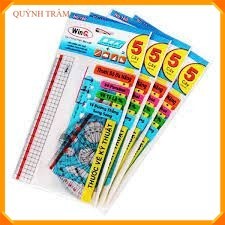 Bộ thước kẻ dẻo đa năng Winq 5 món ( eke, đo độ...) (quynhtrambev)