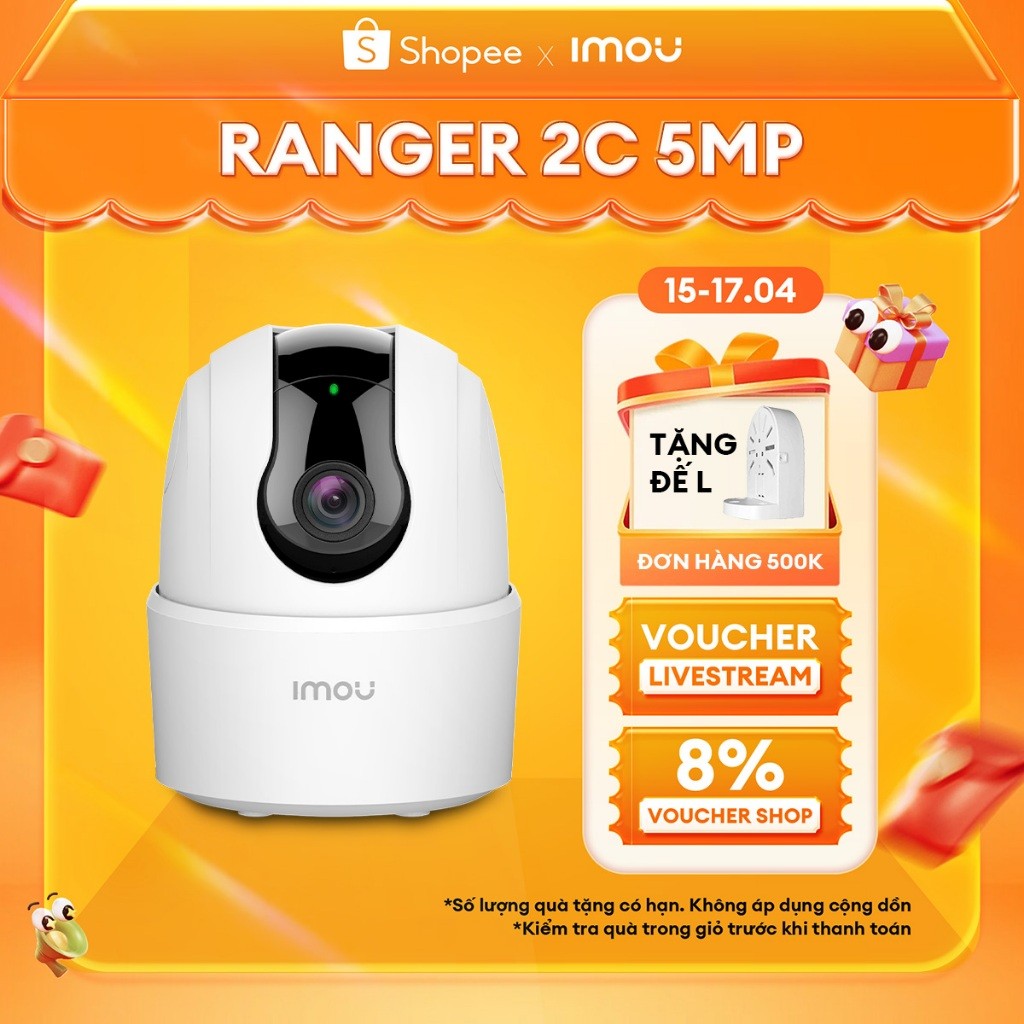Camera Wifi trong nhà Imou Ranger 2C (5MP)/ Ranger SE (4MP) I IPC-TA52P I Đàm thoại 2 chiều I Bảo hà