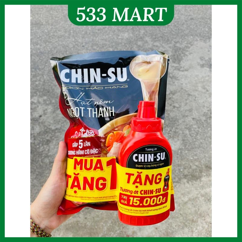 Hạt nêm CHIN-SU ngọt thanh 400gr KM chai tương ớt CHIN-SU 250gr