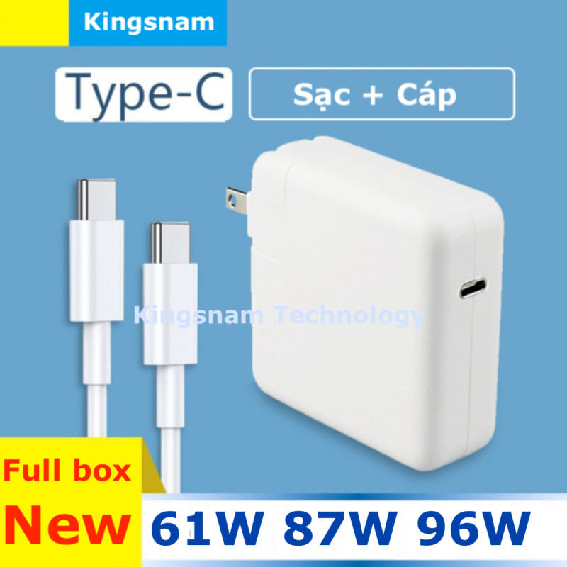 [Loại tốt] Sạc máy tính TYPE C Air Pro 61W/87W/96W-Đời 2016 2017 2018 2019 2020 nhà Táo khuyết