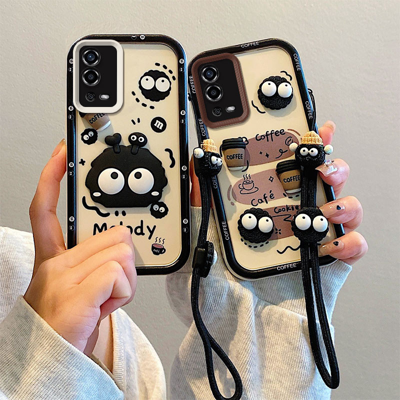 ốp lưng Oppo A55 4G Ốp Điện Thoại tpu silicone dây buộc thời trang búp bê ốp lưng điện thoại Oppo A5