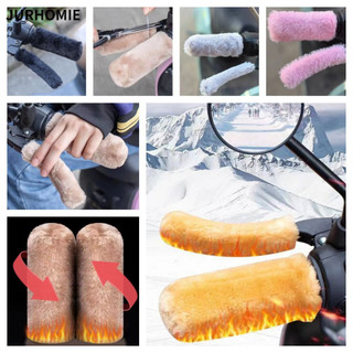 Tay cầm xe đạp JURHOMIE, Vỏ bọc sang trọng tay lái mùa đông nhiều màu thoáng khí Dễ dàng lắp đặt Thiết thực Tay cầm xe máy Vỏ bảo vệ xe điện