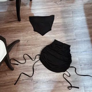 Sét Bộ Body Áo Quây Trái Tim  Kèm Chân Váy Chữ A Rút Dây  Hông Sexy, Đầm Body Gợi Cảm Sang Trọng Đi Tiệc Đi Chơi mã d67a