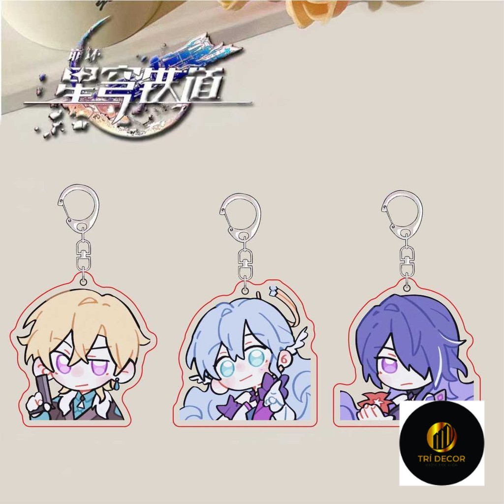 Móc Khoá, Mô Hình Standee Anime Honkai: Star Rail NhânVật Chibi Cute Acheron Trang Trí Bàn Học, Làm 
