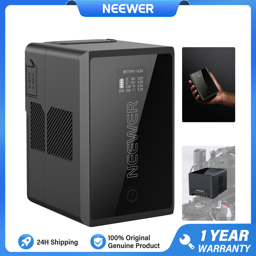 Neewer PS150E 10350mAh 150Wh V Mount Hỗ trợ sạc nhanh 100W PD cho đèn máy ảnh