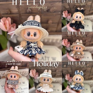 Cho 15 Cm Labubu Quần Áo Trang Phục Labubu Ngồi Tiệc Dior Bộ Váy Búp Bê Phụ Kiện (chỉ Quần Áo)