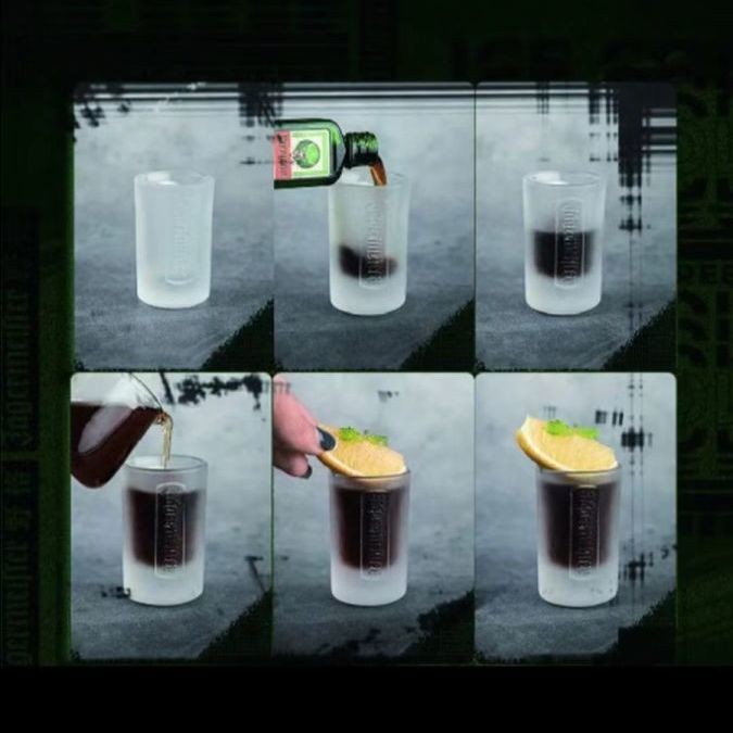 Cốc thủy tinh mờ 20ml cho nhãn hiệu rượu Jagermeister Brandy