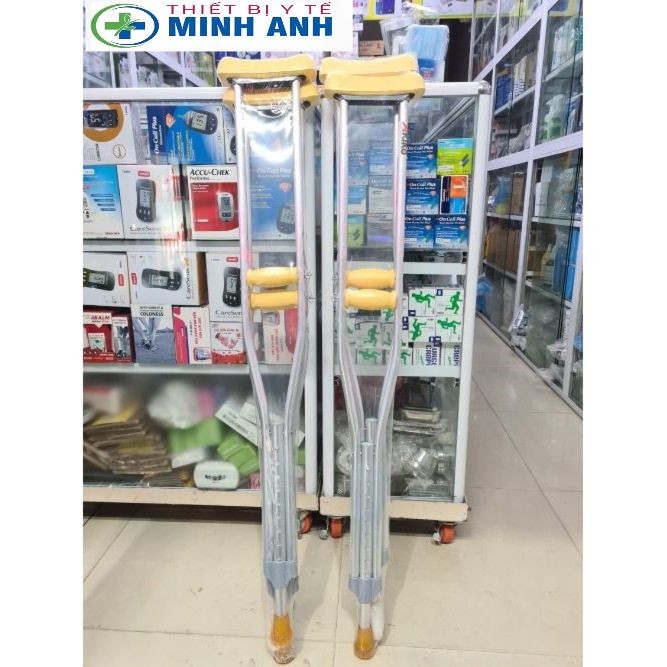 SHIP HỎA TỐC Nạng nhôm ,Nạng inox cao cấp ( 1 ĐÔI)