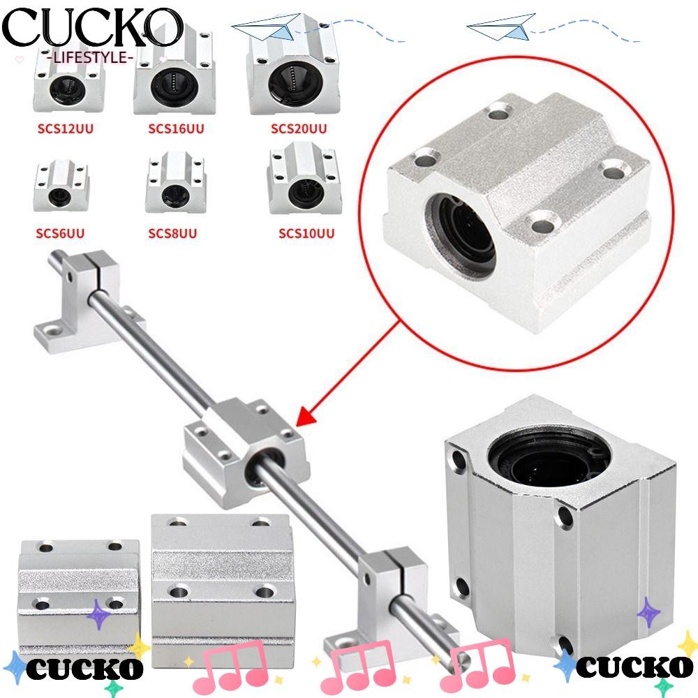 Vòng bi tuyến tính CUCKO, Khối ống lót trượt bộ định tuyến CNC bằng nhôm, SCS8UU SCS10UU SCS12UU SCS