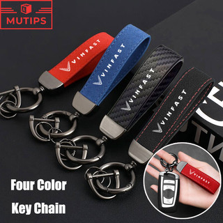 Vinfast Logo Xe Móc Chìa Khóa Da Lộn Sợi Carbon Màu Nguyên Chất Móc Khóa Thời Trang Cho Fadil VF E34 7 8 9 VF8 VF9 LUX A SA 2.0 Chủ tịch