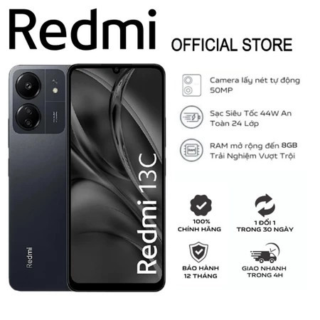 Điện thoại di động Xiaomi Redmi 13C 5G mới 8 GB RAM/256 GB - Xác thực - HD+ IPS LCD 6,74 inch Bàn chải đánh răng điện