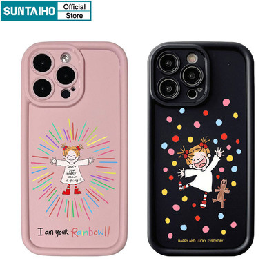 Suntaiho Nhiều Màu Sắc Whimical Ragdoll Họa Tiết iPhone Ốp Silicon Mờ Mềm Cao Cấp Chống Sốc Cho iPhone 11 12 13 14 15 16 Pro max IP 7 8 Plus Iphon X Xs XR Xs max